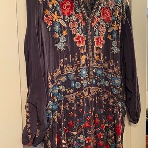 Johnny Was Multicolor Embroidered Long Sleeve Dress or Tunic
